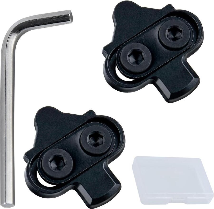 Fietspedalen Schoenplaatjes Cliploze Plaatjes Indoor Fietsen Inclusief Gereedschap 12 x Zwart