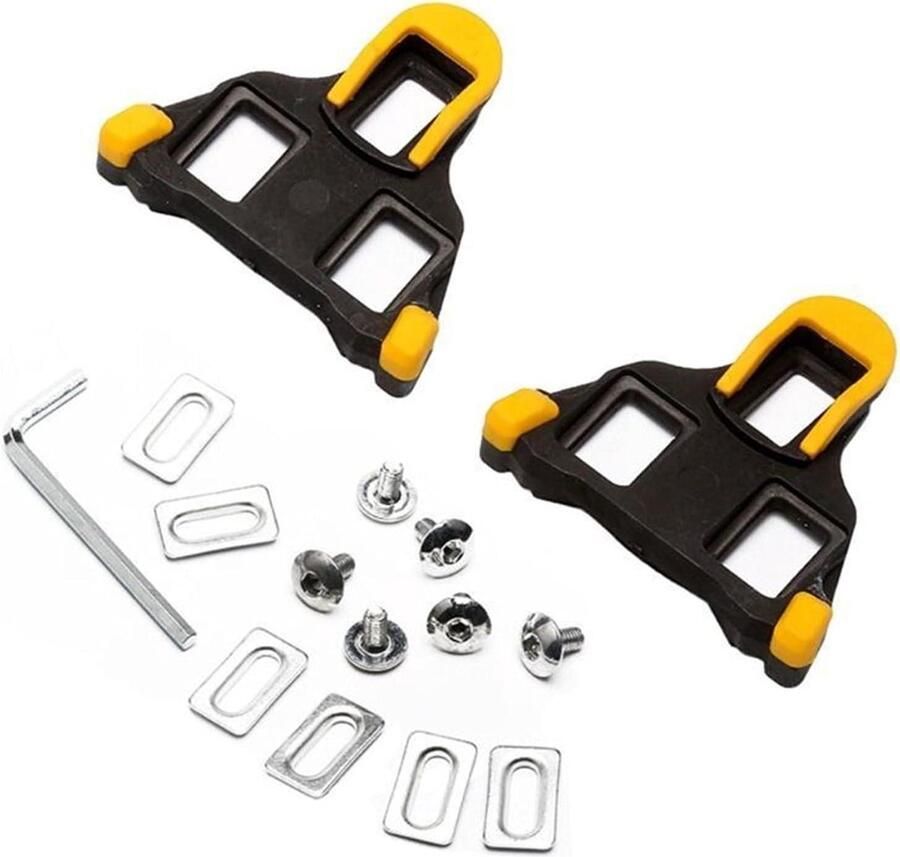 Fietspedalen Schoenplaatjes Fiets Pedaal Platen Veilig Fietsen Antislip Oppervlak 255 gram Geel