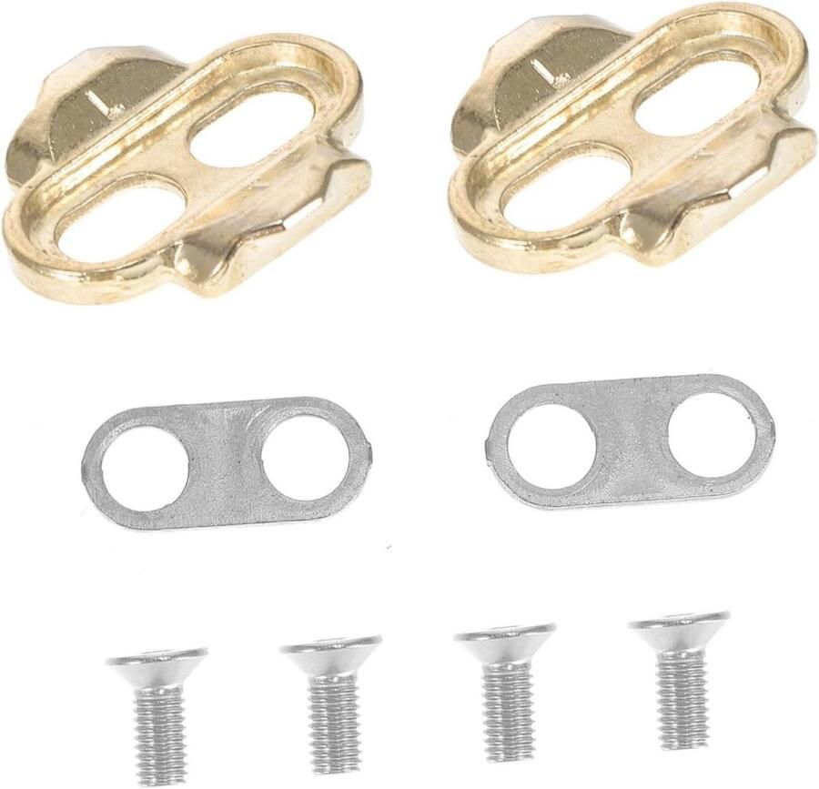 Fietspedalen Schoenplaatjes Pedaal Clips Fietsen Onderhoud Eiklopper Sluitst x 5.6 x Goud