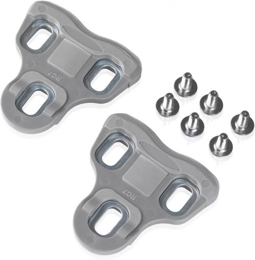 Fietspedalen Schoenplaatjes Set Wegwielrennen Met 14 Delen Standaard Maat Zwart Grijs