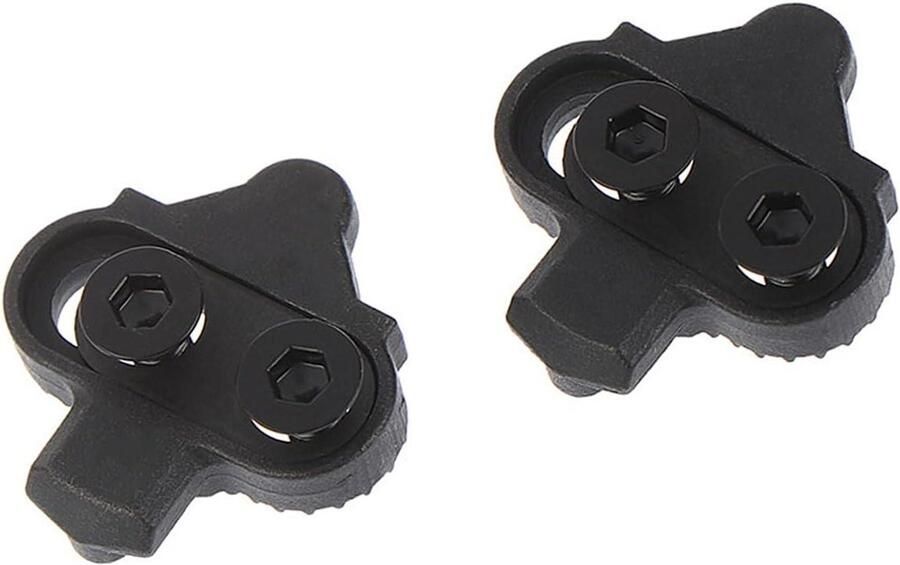 Fietspedalen Schoenplaten SPD Compatibel Fietsen Binnen Buiten Verstelbare Rotatie 100 Gram Zwart
