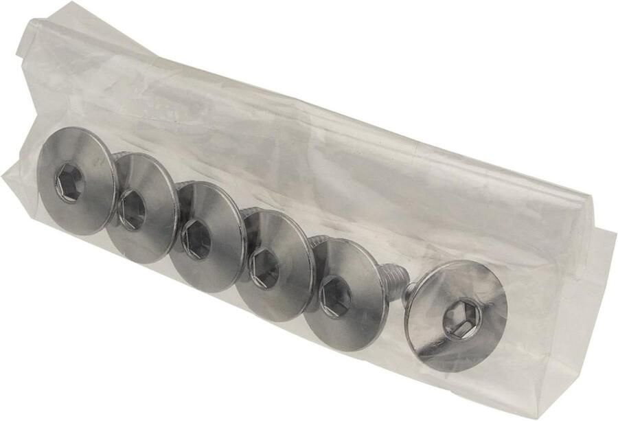 Fietspedalen Schroeven Schoenplaat Bevestiging Fiets Onderhoud Set van 6 M5x10mm Zilver