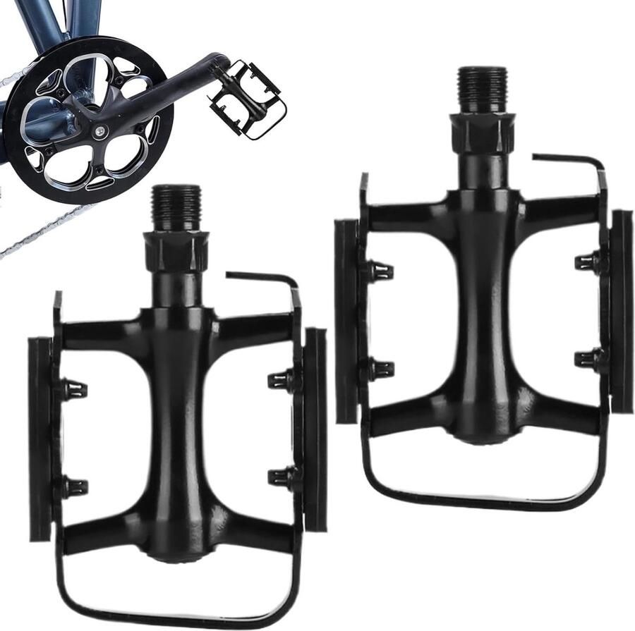 Fietspedalen Set Legering Cleats Sportief Fietsen Robuuste Anti-slip 9 16 Inch Zwart