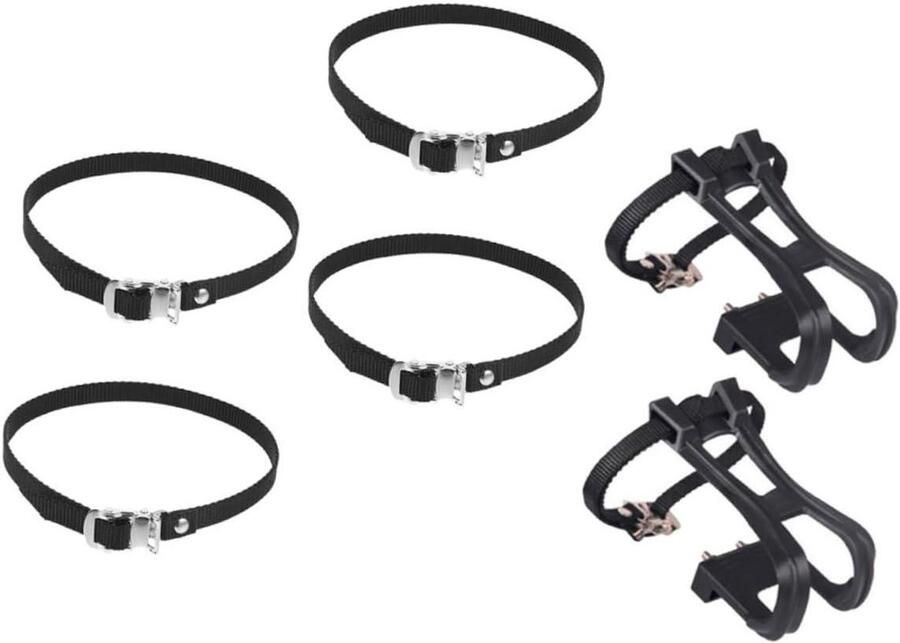 Fietspedalen Teenclips Pedaalkooi Rie Fietsen Verbeteren Uitstekende Controle 13.3x Zilver Zwart