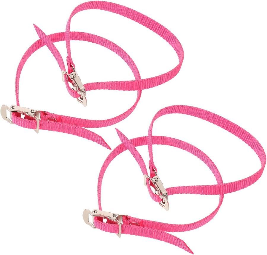 Fietspedalen Voetbanden Pedaalriemen Teenriemen Veilig Fietsen Antislip Textuur One Size Fits All Roze
