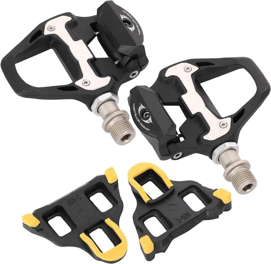 Fietspedalen Zelfsluitend Racefiets Pedalen Schoenplaatjes Veilig Fietsen Antislip Zelfvergrendelend Apparaat 90 x 100 mm Zwart