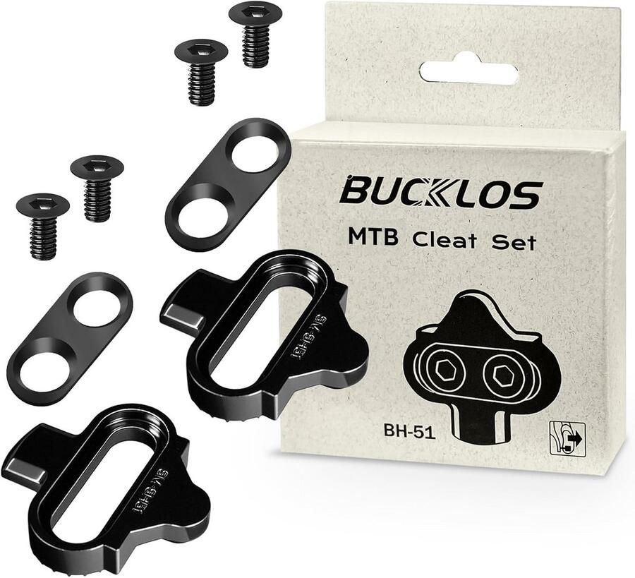 Fietspedalenplaatjes SPD Standaard Enkele Activering Anti-Slip Geschikt voor MTB en Indoor Cycling