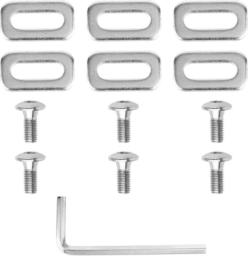 Fietsplaatjes Set Schoenplaatjes Clips Binnen Fietsen Look Delta Compatibel 6 Stuks Zilver