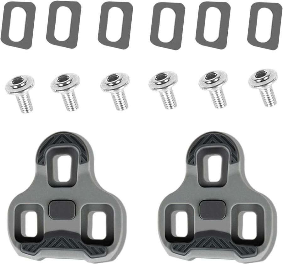 Fietsplaatjes Set Schoenplaatjes Fietsen Verstelbaar Floatsysteem 4.5° Grijs