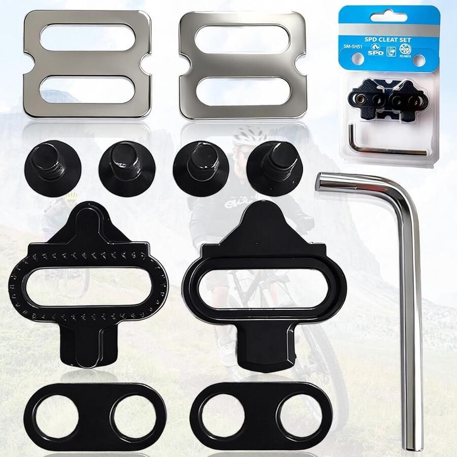 Fietsplaatjes Set Schoenplaatjes Mountainbike SPD Compatibel voor Binnen en Buiten Fietsen
