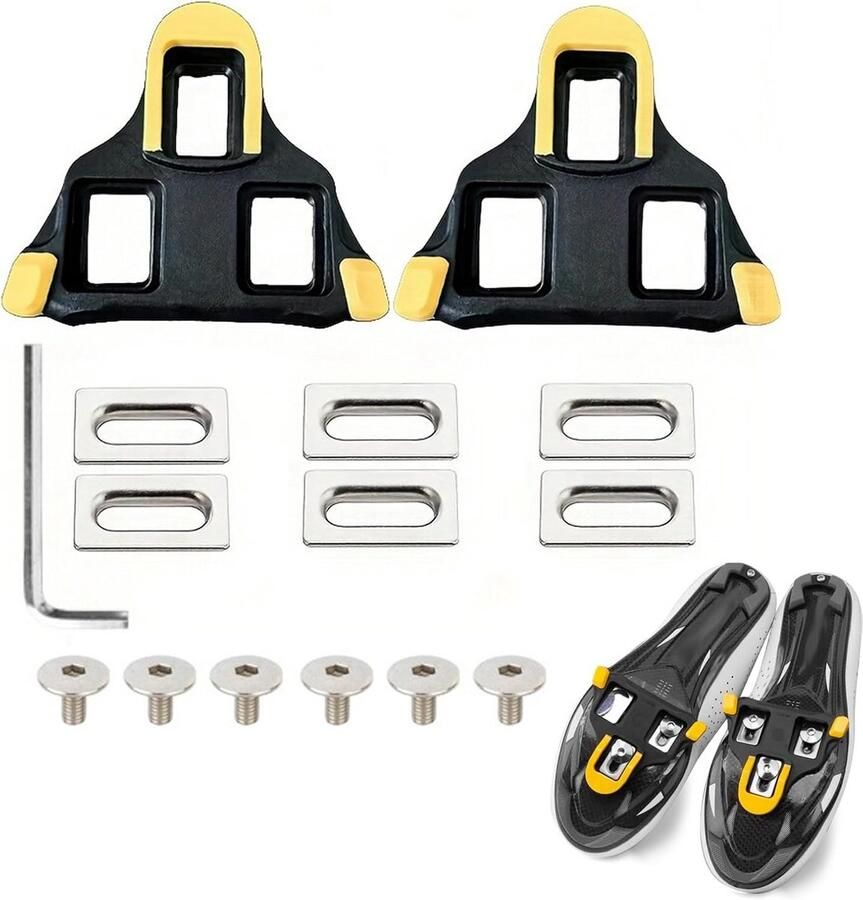 Fietsplaatjes Set Vervanging voor SPD Fiets Schoenplaatjes met 13-Delige Montageplaat