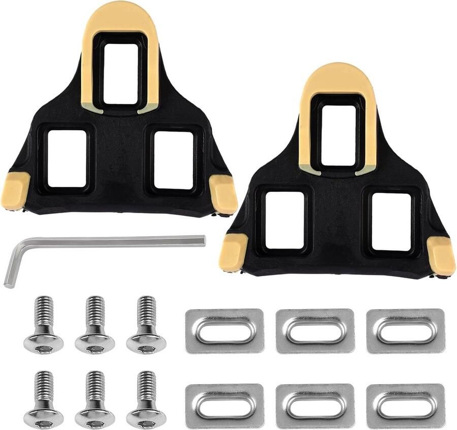 Fietsplaatjes Set voor Racefiets en Indoor Cycling Schoenplaatjes Compatibel met 3 Bouten