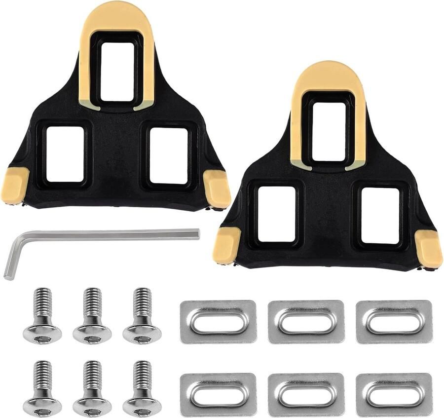 Fietsplaatjes Set voor Racefiets en Indoor Cycling Schoenplaatjes Compatibel met 3 Bouten