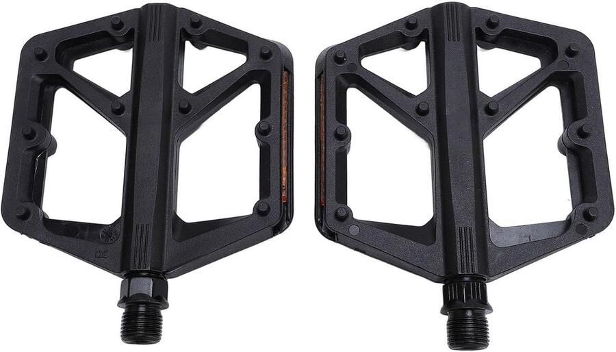 Fietsplatformpedalen Platte pedalen Veilig Fietsen Anti-slip grip 105 x 129 mm Zwart
