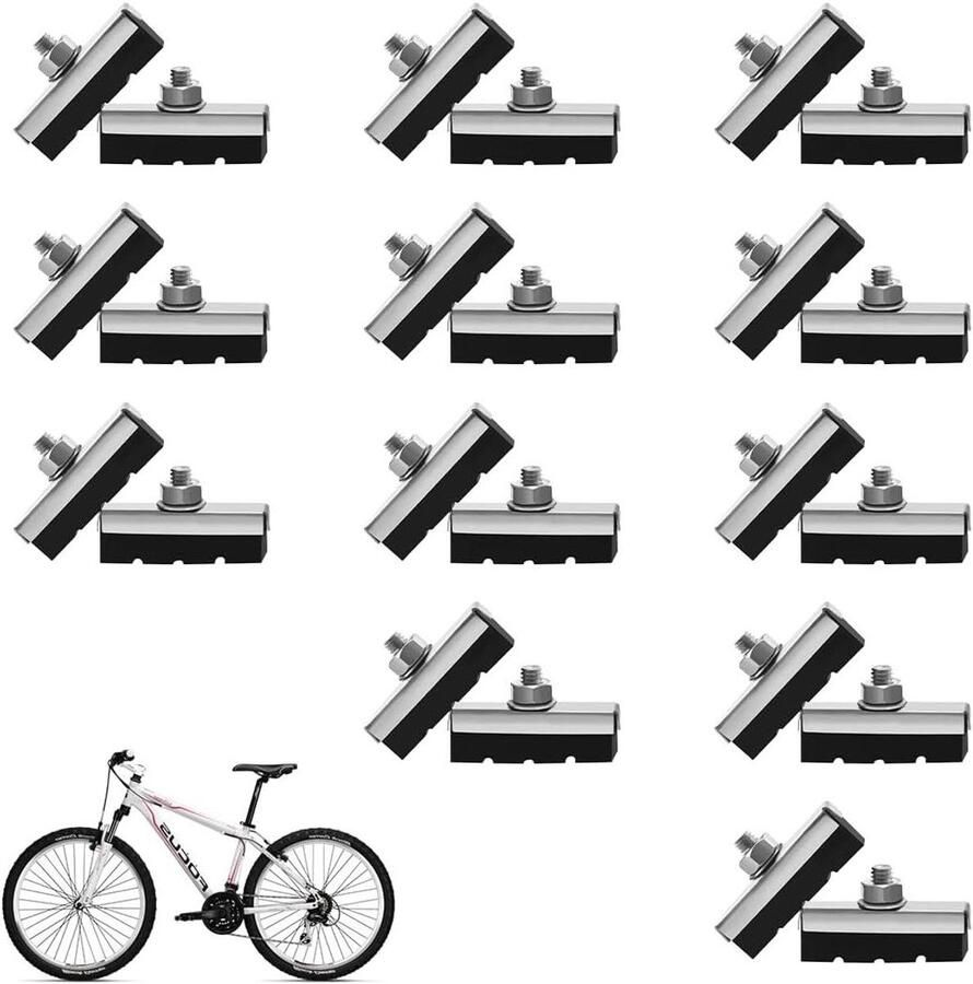 Fietsrem Remschoenen Fiets Veilig Fietsen Duurzaam Metaalrubber 12 stuks Zwart