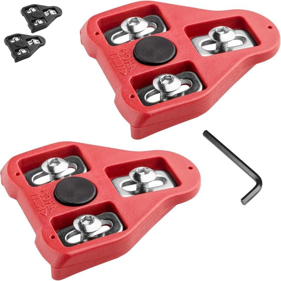 Fietsschoen Cleats Schoenplaatjes Set Indoor Fietsen Look Delta Compatibel 9 Graden Float Zwart
