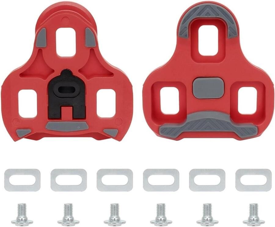 Fietsschoen Plaatjes Adapter Set Efficiënt Fietsen Zelfsluitend Ontwerp 0 4.5 9 Graden Zwart