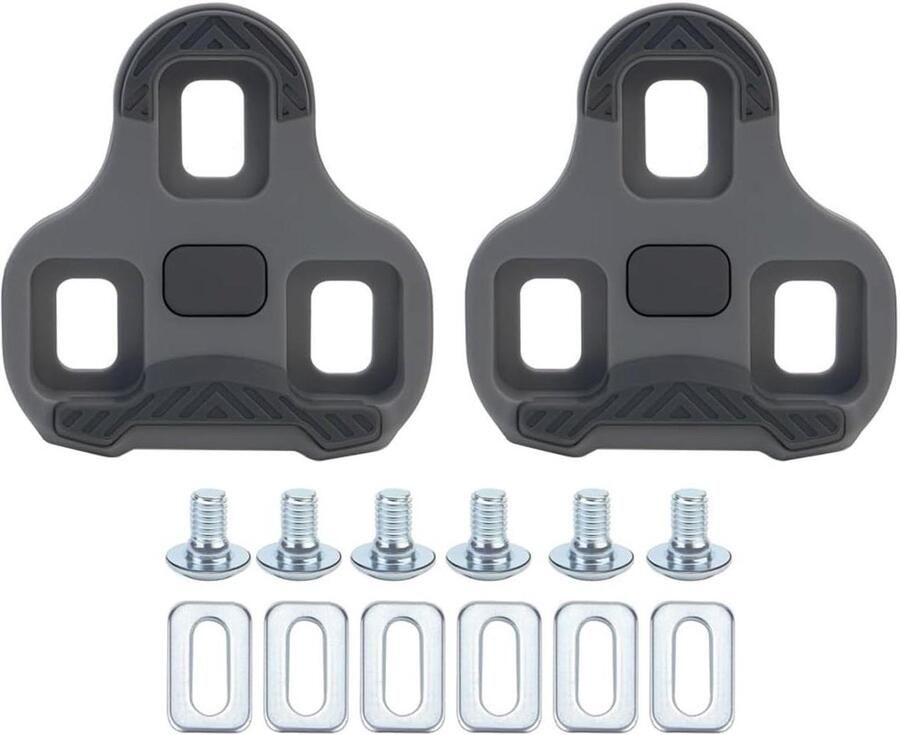 Fietsschoen Plaatjes Klaar voor gebruik Fietsen Antislip grip 3-gats Zwart Grijs
