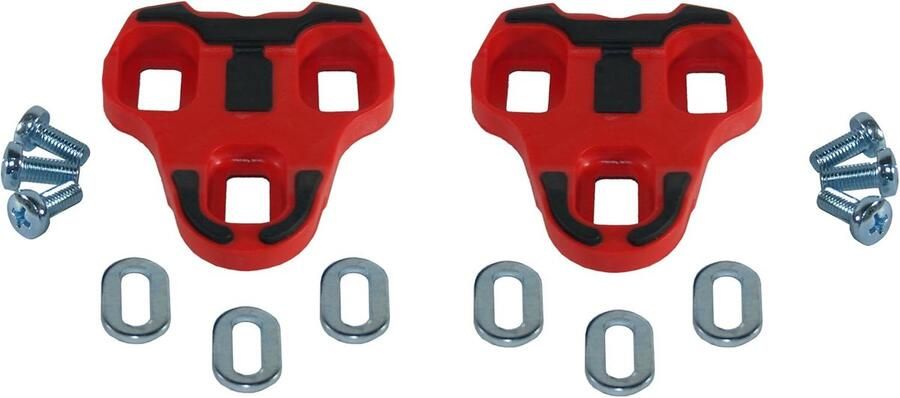 Fietsschoen Plaatjes Schoenplaatjes Set Wielrennen 9 Graden Float Standaard Rood