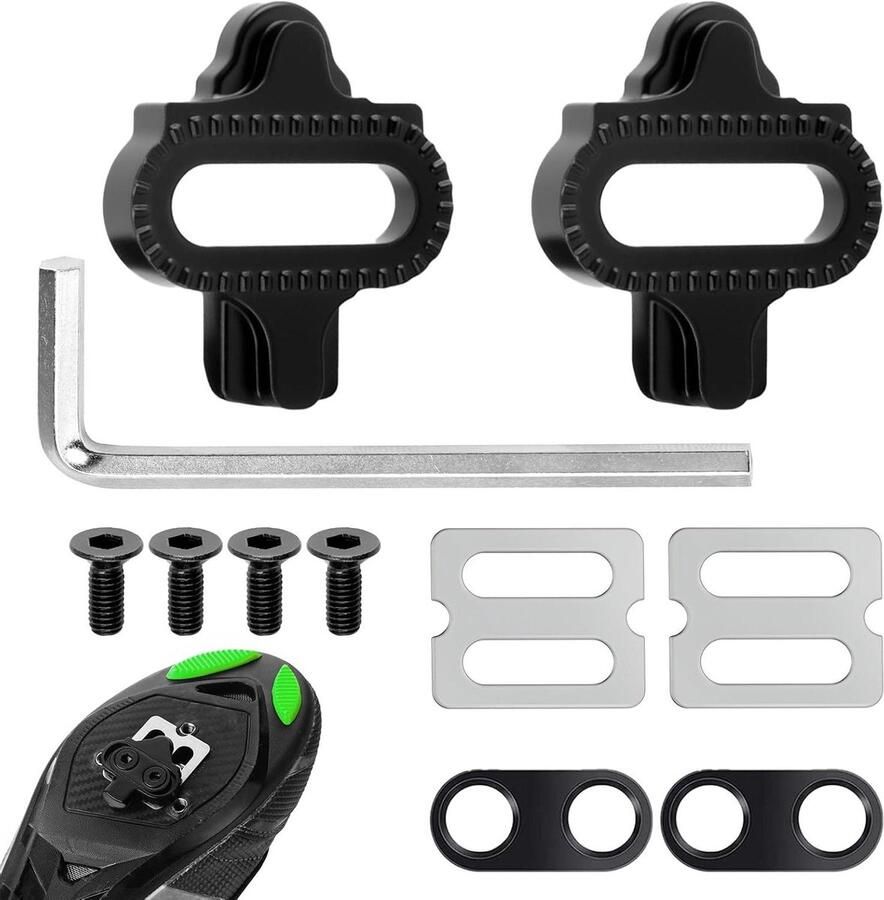 Fietsschoen Plaatjes SPD Cleats Fietsen Roestvrij Staal Standaard Maat Zilver