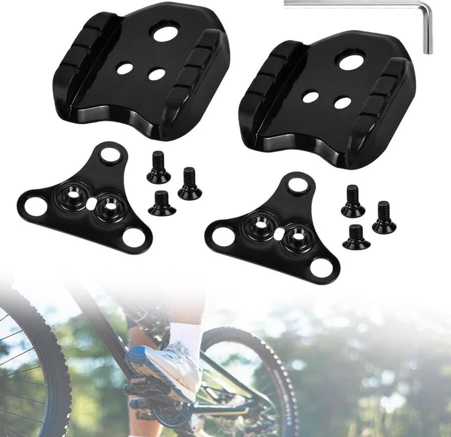 Fietsschoen Schoenplaat Adapter Pedaal Converter Set Racefiets MTB Gebruik Drie naar Twee Gaten Universele Pasvorm Zwart
