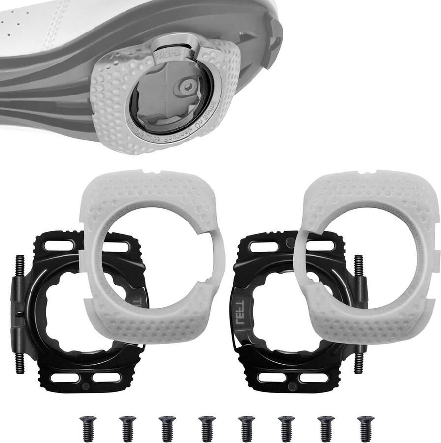 Fietsschoen Schoenplaten Schoenplaatjes Clips Fietsen Quick Release 80 Gram Lichtgrijs