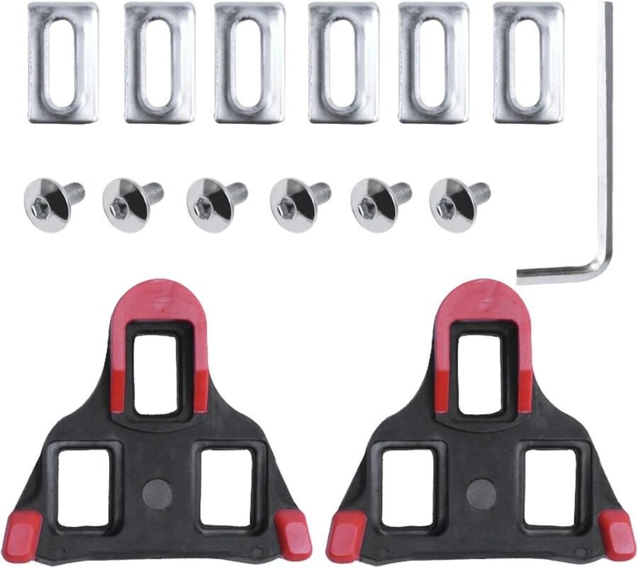 Fietsschoenclips Schoenplaatjes Fietsen Optimale krachtoverdracht 2 stuks Rood