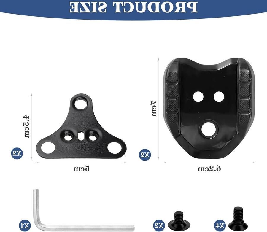 Fietsschoenen Adapter voor Shi o SPD Cleats 3-Hole Plate voor MTB en Racefietsen Inclusief 2 Stuks en Geschikt voor Cleat Pedalen