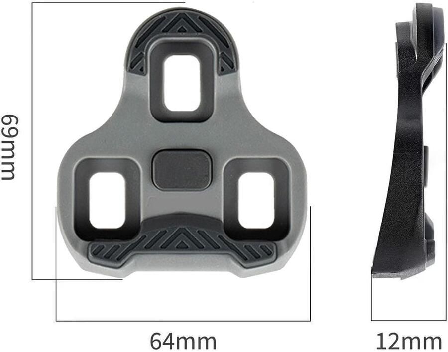 Fietsschoenen Cleats Pedalen voor 3-Hole Grip Blade 2 Max Compatibel met Look KEO Duurzaam TPU Ideaal voor Racefietsen en Triatlons 4.5° Instelling