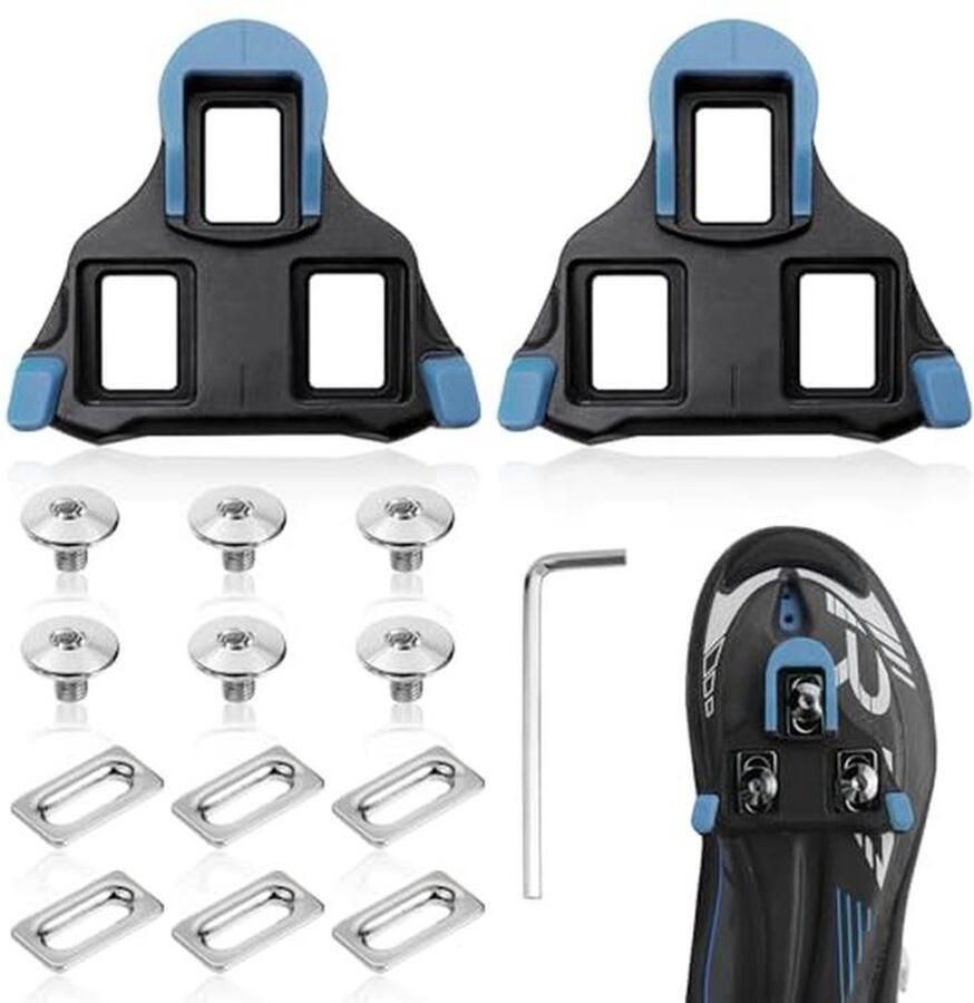 Fietsschoenen Cleats Set voor Indoor Cycling en Racefietsen Antislip en Duurzaam
