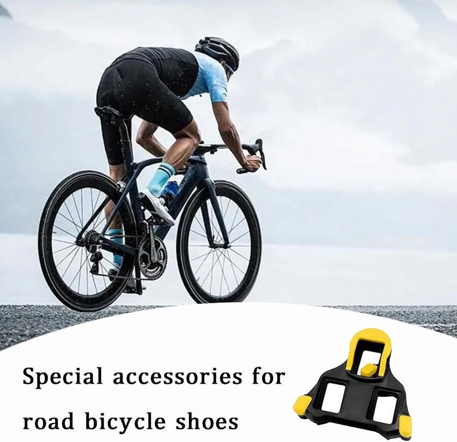 Fietsschoenen Cleats voor Shimano-pedalen wordt geleverd met 6 schroeven + 1 sleutel + 6 ijzeren stukken vouwpedalen pedaalplaten fietsaccessoireset met Shimano SPD-SL-pedalen SM-SH10
