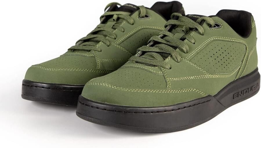 Fietsschoenen Heren Outdoor Sneakers Fietsen Wandelen Kleverige Rubberen Zool Groen