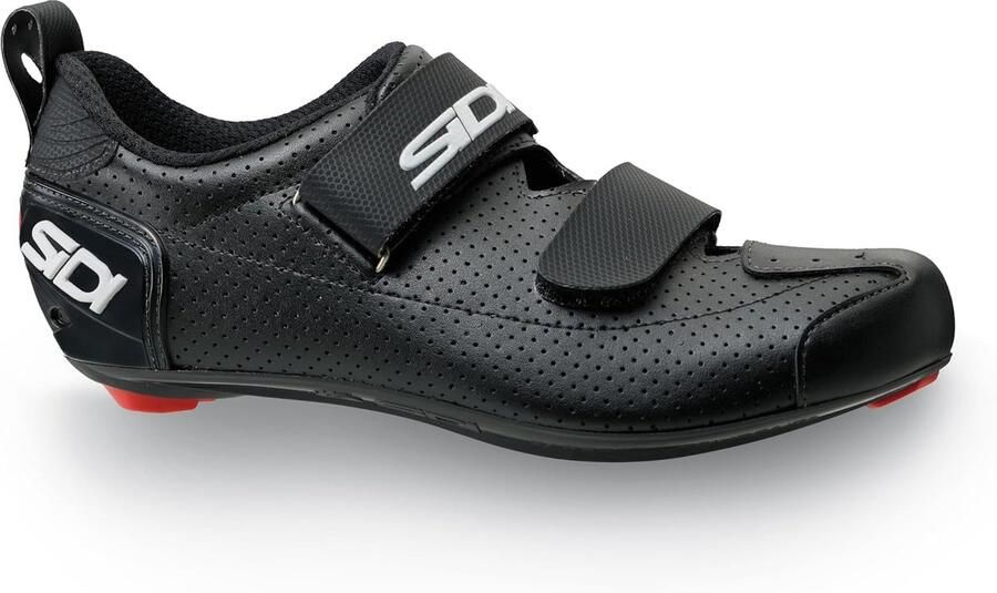 Fietsschoenen Heren Triatlon Schoenen Snelle Instap Geventileerd Bovenmateriaal EU Zwart