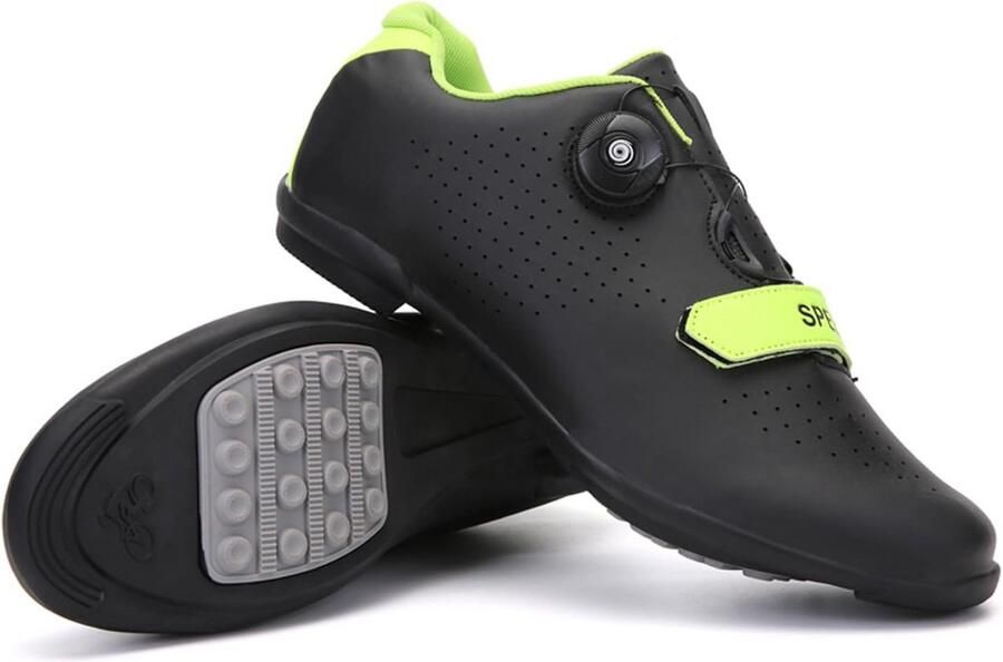 Fietsschoenen met Rubberen Zool voor Race- en Mountainbike Ade d en Anti-slip met Snelspanner voor Indoor Cycling