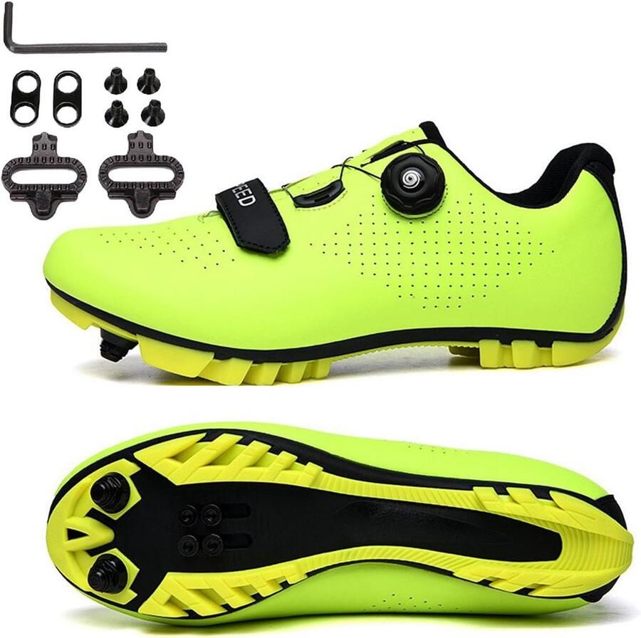 Fietsschoenen met SPD-compatibiliteit ade d licht en comfortabel voor racefiets en mountainbike