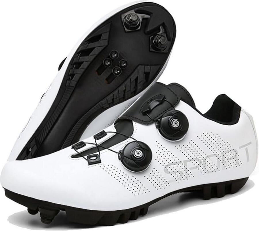 Fietsschoenen met SPD-klikklauwen voor en Geschikt voor Racefiets en Mountainbike Lichtgewicht en Ade d 6 UK tot UK