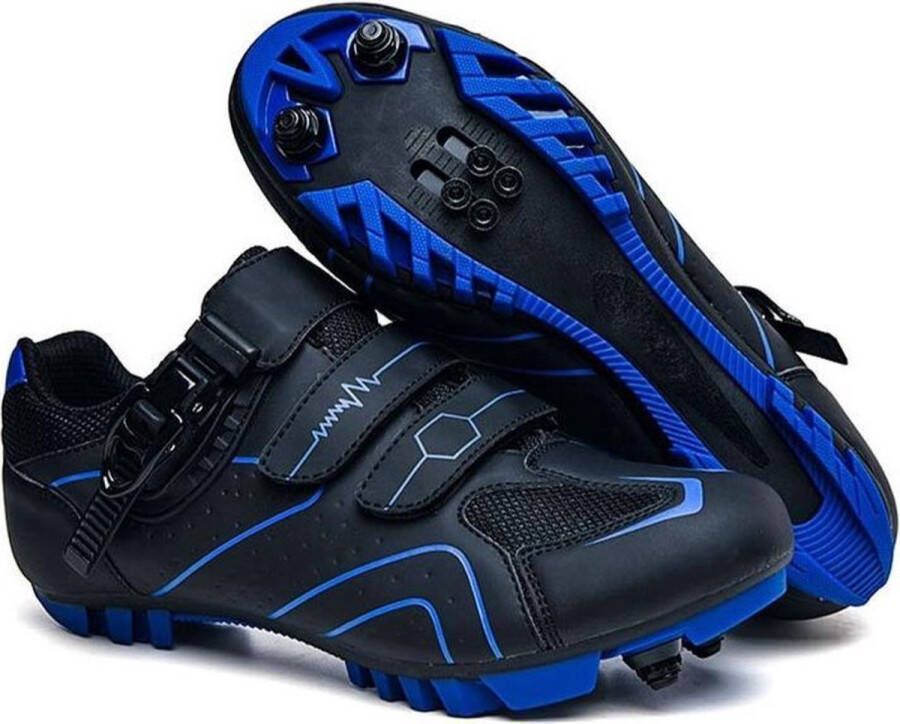 RAMBUX Fietsschoenen MTB Schoenen & Zwart Blauw SPD-SM Zool Wielrenschoenen Klikschoenen Mountainbike Racefiets