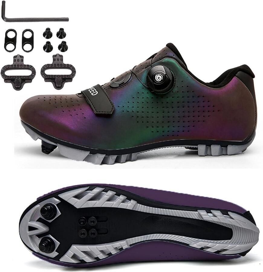 Fietsschoenen Racefiets en Mountainbike SPD Compatibel Uniseks Schoen met Draaisluiting