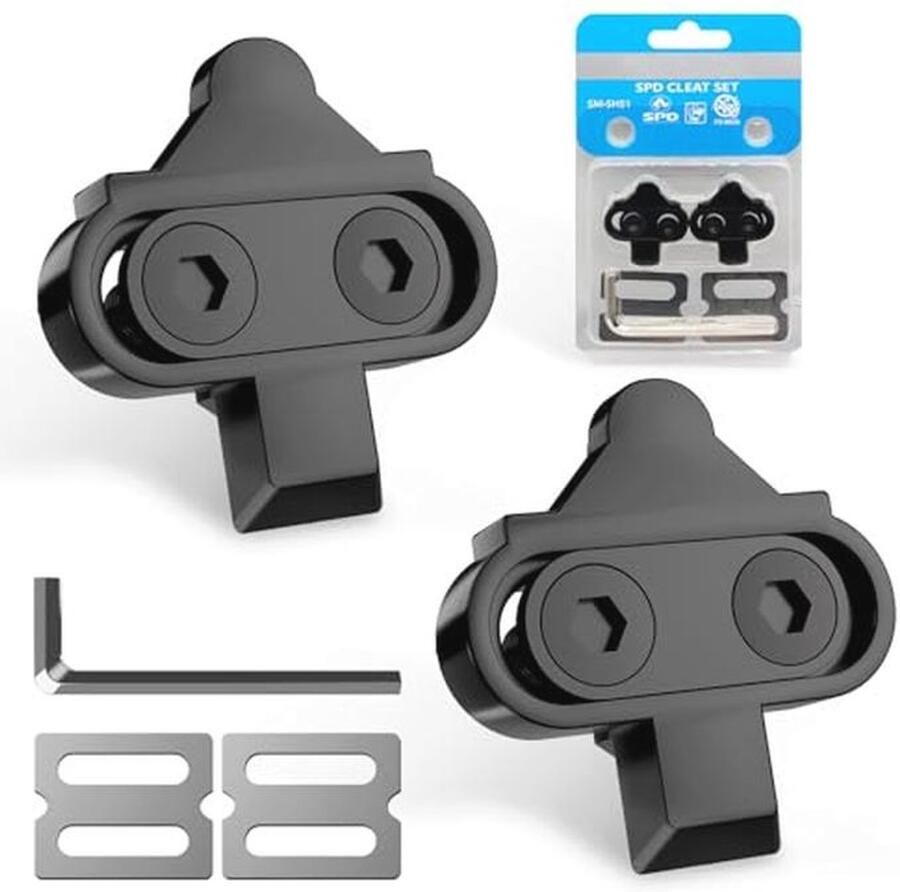 Fietsschoenen set voor MTB en mountainbike Schoenplaten en zelfsluitende pedalen