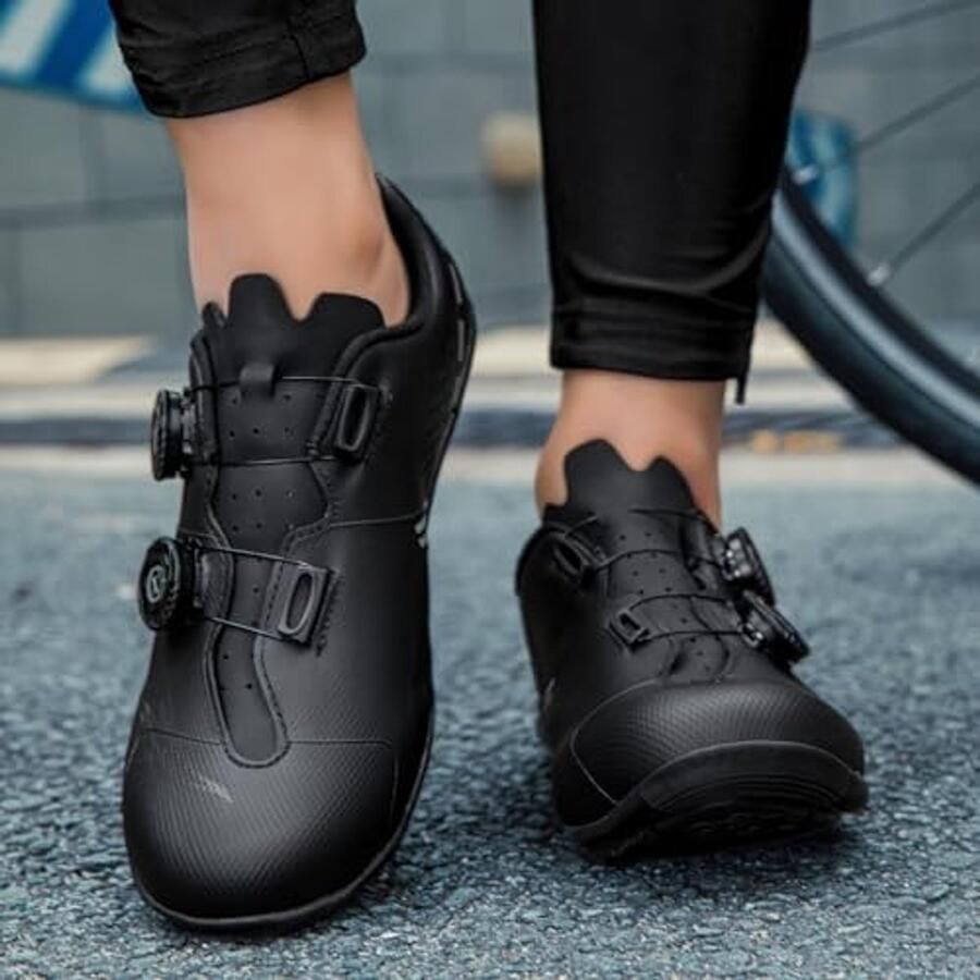 Fietsschoenen voor Heren Ademende Casual Schoenen Zwart