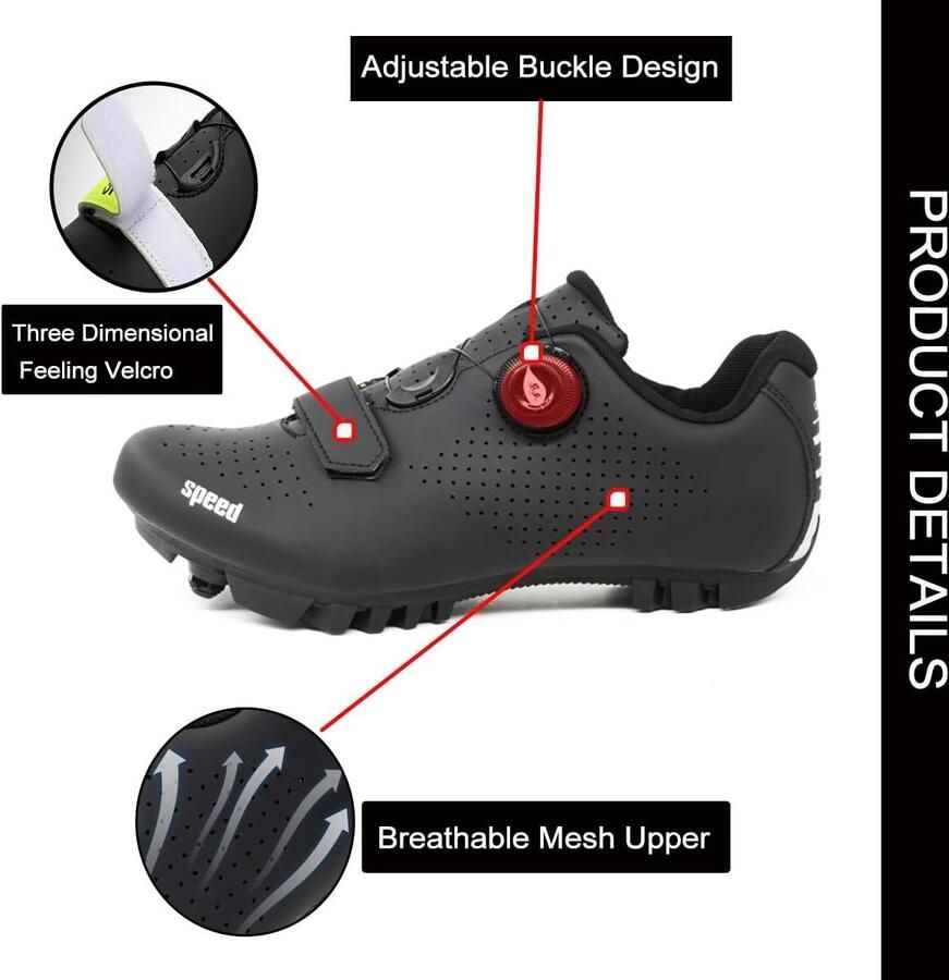 Fietsschoenen voor en MTB en weggebruik SPD compatibel comfortabele en duurzame fietsschoenen