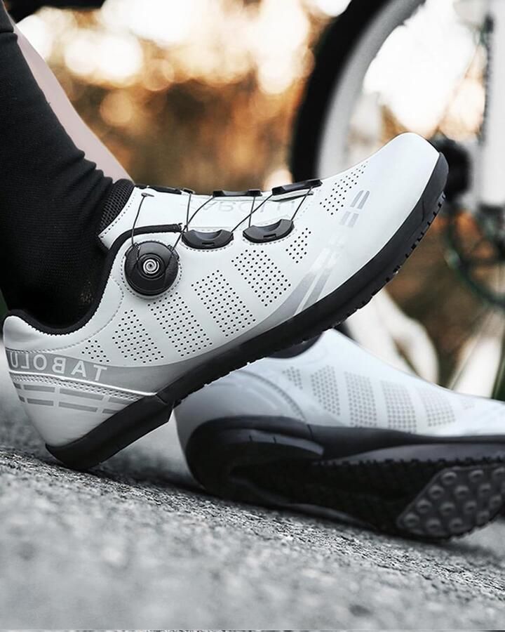 Fietsschoenen voor heren geschikt voor weg- en mountainbiken rubberen zool zonder clipsluiting