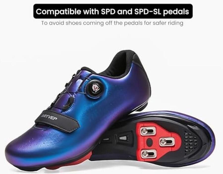 Fietsschoenen voor MTB en weggebruik blauw unisex - Foto 1