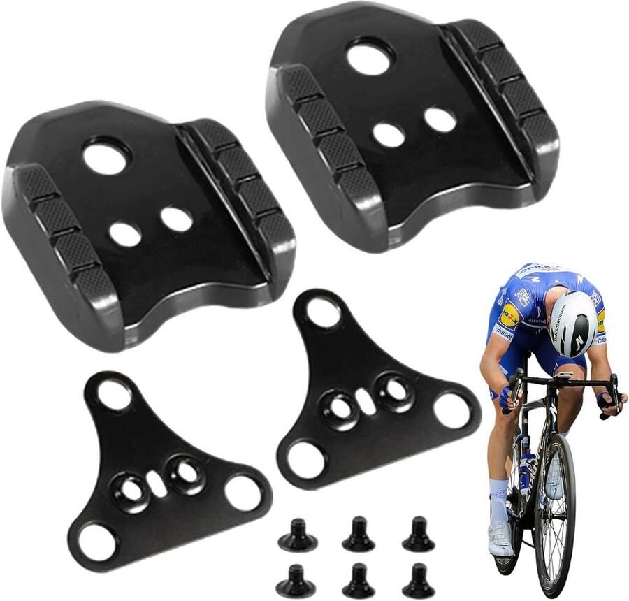 Fietsschoenplaatjes Adapter Cleat Adapter Schoenplaatjes Covers Fietsen Verbeteren Eenvoudige Installatie Universeel Zwart