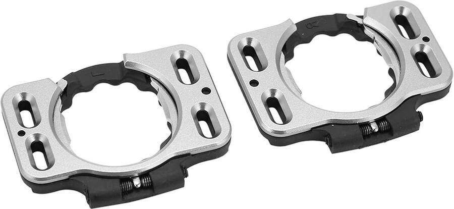 Fietsschoenplaatjes Afdekking Schoenplaat Beschermers Comfortabel Lopen Aluminium Hars Materiaal 7.3x Zwart Zilver