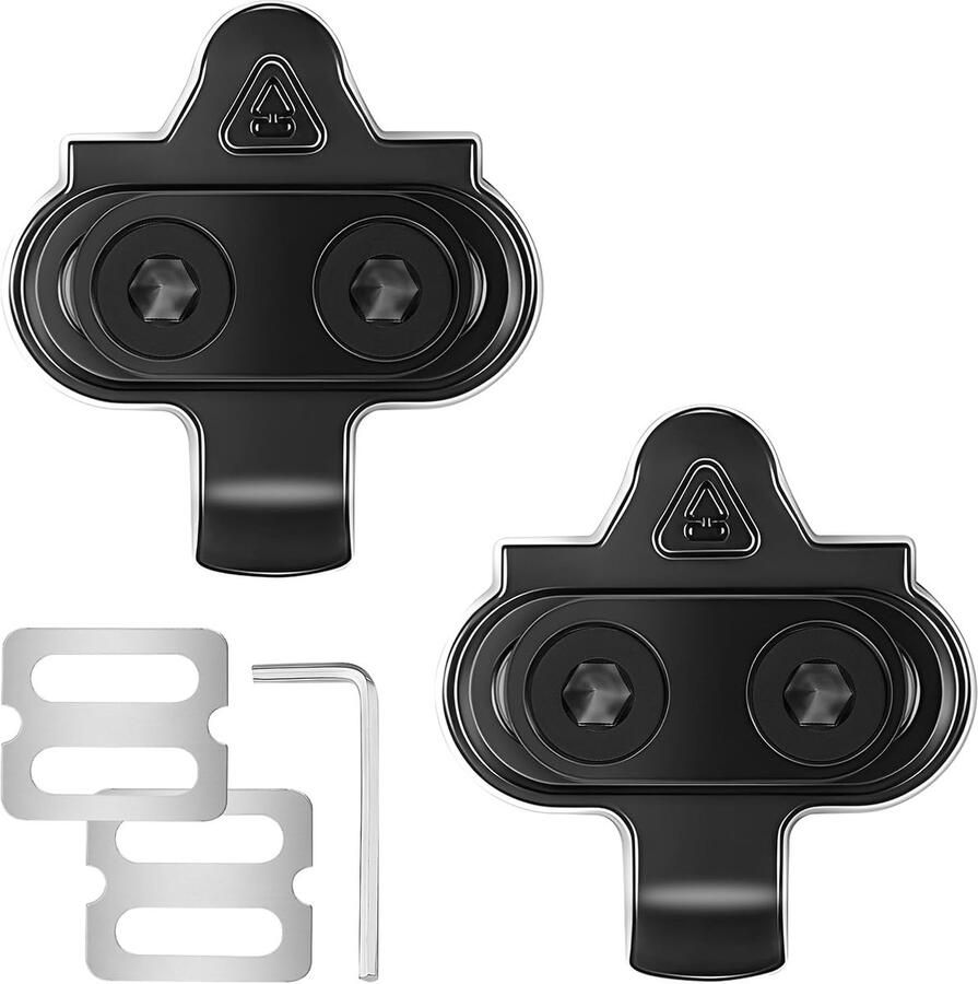 Fietsschoenplaatjes Antislipplaten Mountainbiken 12 Graden Float 2 Gaten Zwart