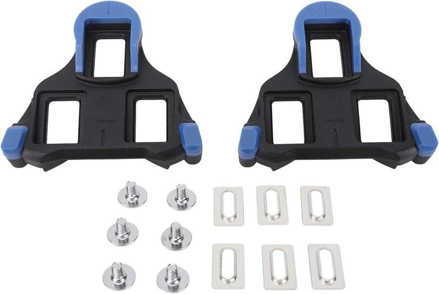 Fietsschoenplaatjes Cleat Set Fietsen 2 graden vlotter 3 gaten ontwerp Zwart