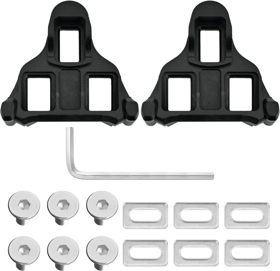 Fietsschoenplaatjes Cleat Set Wegfietsen 6 Graden Speling 1 Paar Zwart