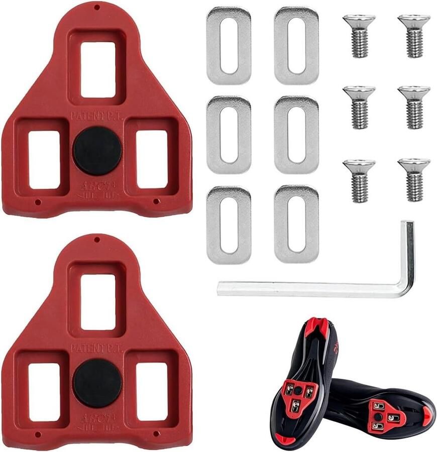 Fietsschoenplaatjes compatibel met 9 Graden Float voor Peloton en Racefiets