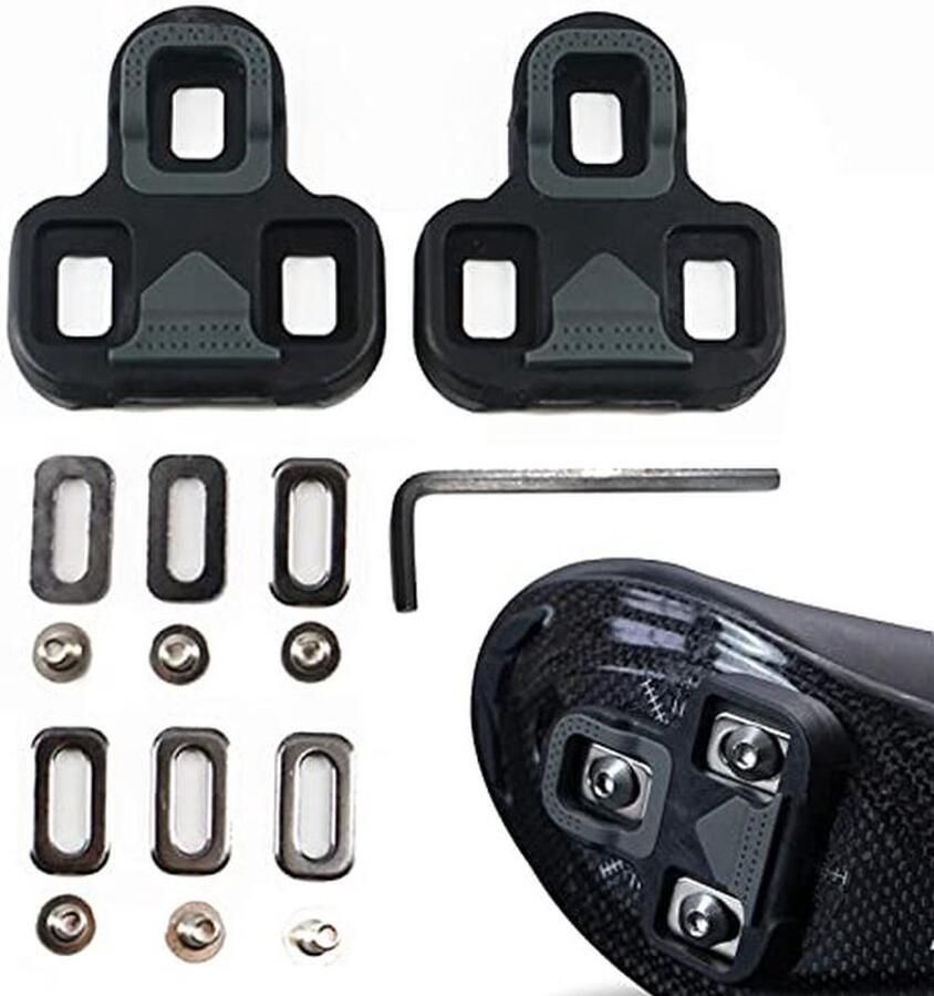 Fietsschoenplaatjes Compatibel met Look KEO 4 5° graden voor en